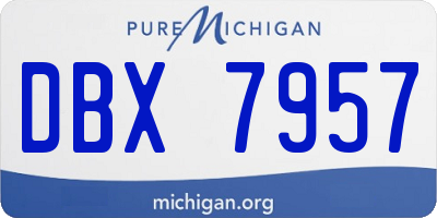 MI license plate DBX7957