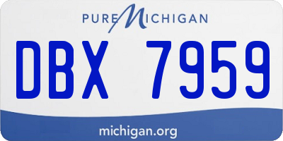 MI license plate DBX7959