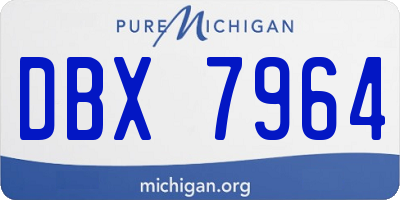 MI license plate DBX7964