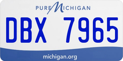 MI license plate DBX7965