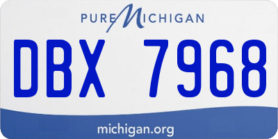 MI license plate DBX7968