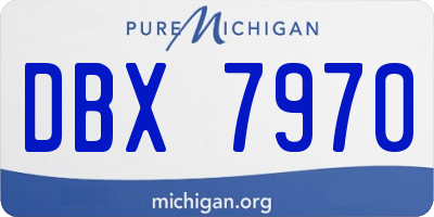 MI license plate DBX7970