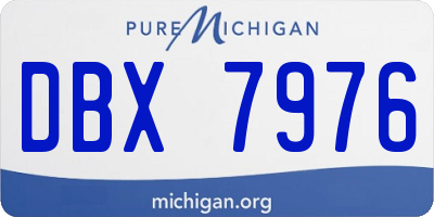 MI license plate DBX7976