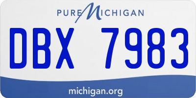 MI license plate DBX7983