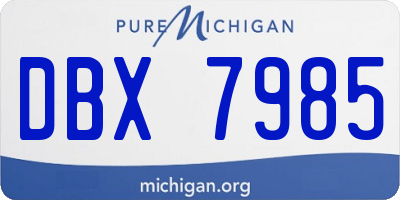 MI license plate DBX7985
