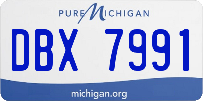 MI license plate DBX7991