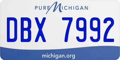 MI license plate DBX7992