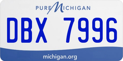MI license plate DBX7996
