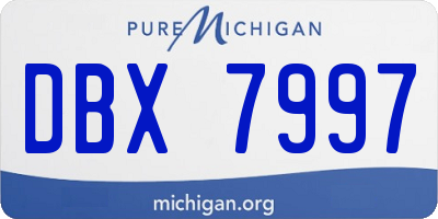MI license plate DBX7997