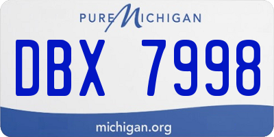 MI license plate DBX7998