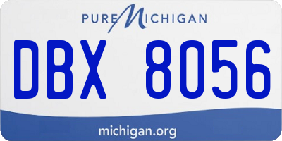 MI license plate DBX8056