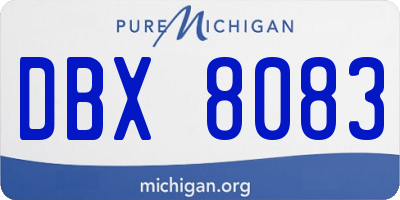 MI license plate DBX8083