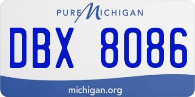 MI license plate DBX8086