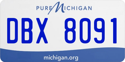 MI license plate DBX8091
