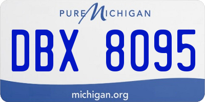 MI license plate DBX8095