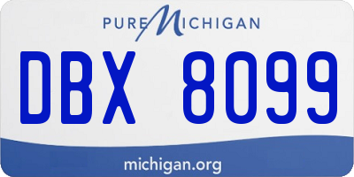 MI license plate DBX8099
