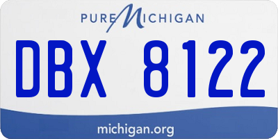 MI license plate DBX8122