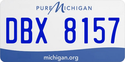 MI license plate DBX8157