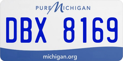 MI license plate DBX8169