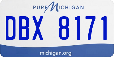 MI license plate DBX8171