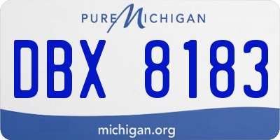 MI license plate DBX8183
