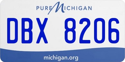 MI license plate DBX8206