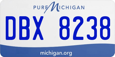 MI license plate DBX8238