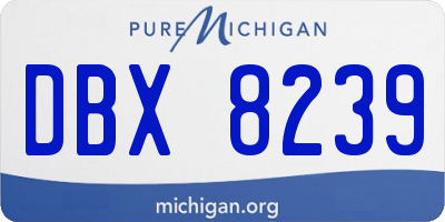 MI license plate DBX8239