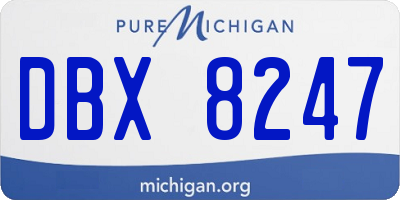 MI license plate DBX8247