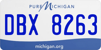 MI license plate DBX8263