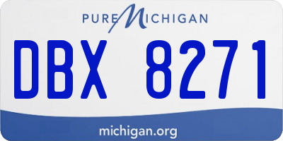 MI license plate DBX8271