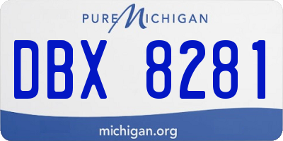 MI license plate DBX8281