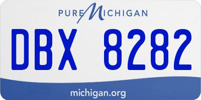 MI license plate DBX8282