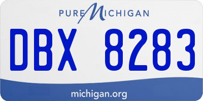 MI license plate DBX8283