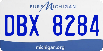 MI license plate DBX8284