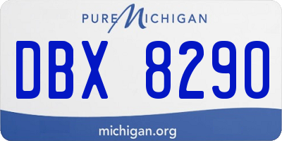 MI license plate DBX8290