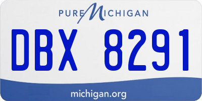 MI license plate DBX8291