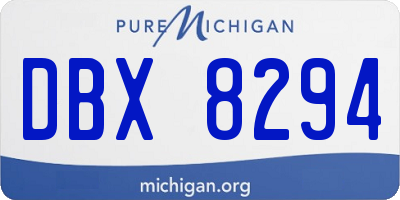MI license plate DBX8294