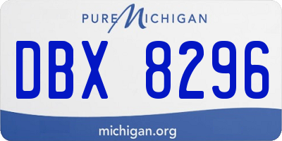 MI license plate DBX8296