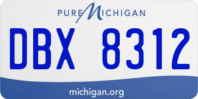MI license plate DBX8312