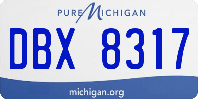 MI license plate DBX8317