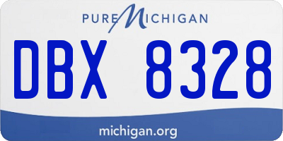 MI license plate DBX8328
