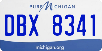 MI license plate DBX8341
