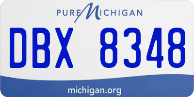 MI license plate DBX8348
