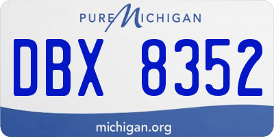 MI license plate DBX8352