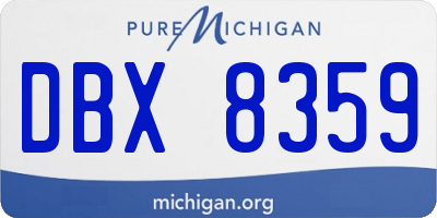 MI license plate DBX8359