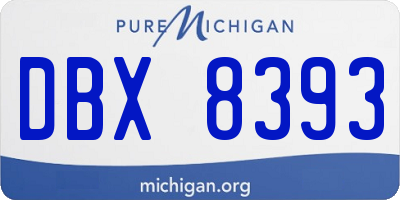MI license plate DBX8393