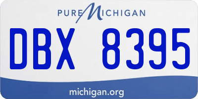 MI license plate DBX8395