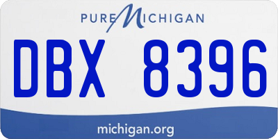 MI license plate DBX8396