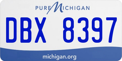MI license plate DBX8397